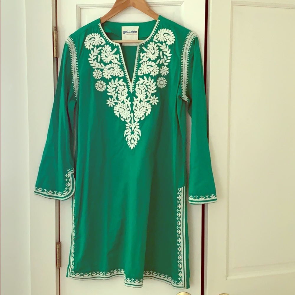 Emerald Green Tunic Length Kaftan